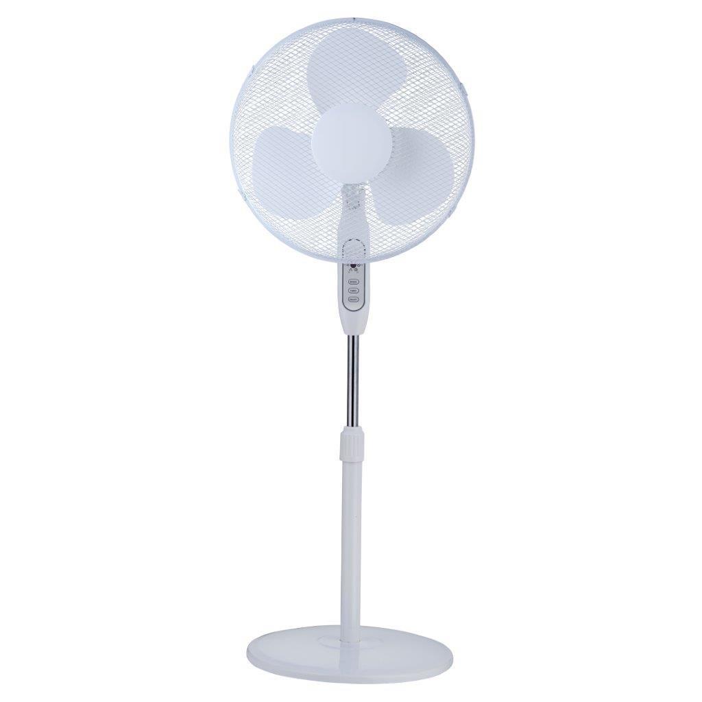 Ventilatore Giglio M Piantana da 40 W bianco 3 pale 40 cm timer base robusta Ventilatore Giglio M Piantana da 40 W bianco 3 pale 40 cm timer base robusta