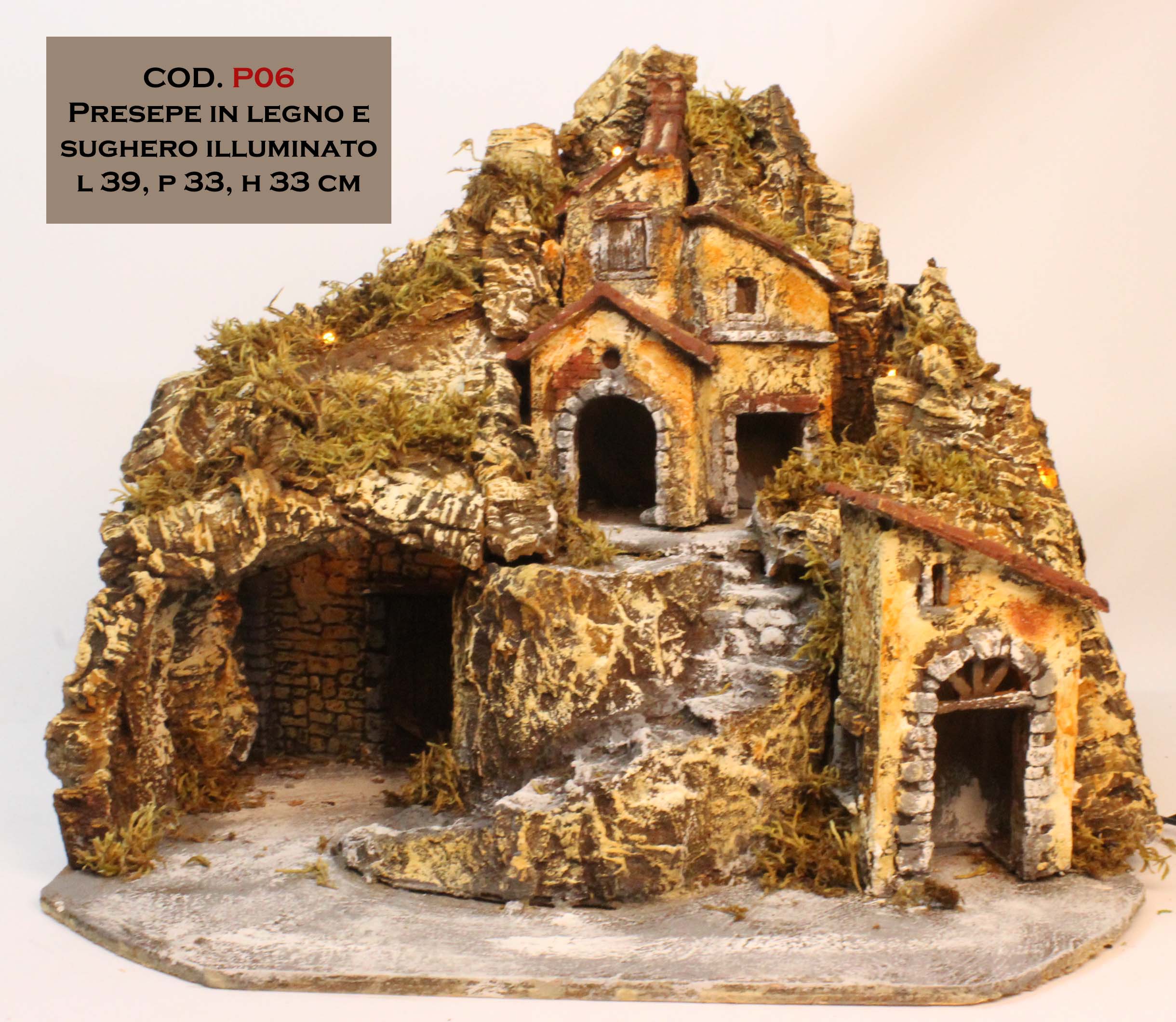 PRESEPE ARTIGIANALE NAPOLETANO MOD. P06 39X33X33H CM PRESEPE ARTIGIANALE NAPOLETANO MOD. P06 39X33X33H CM