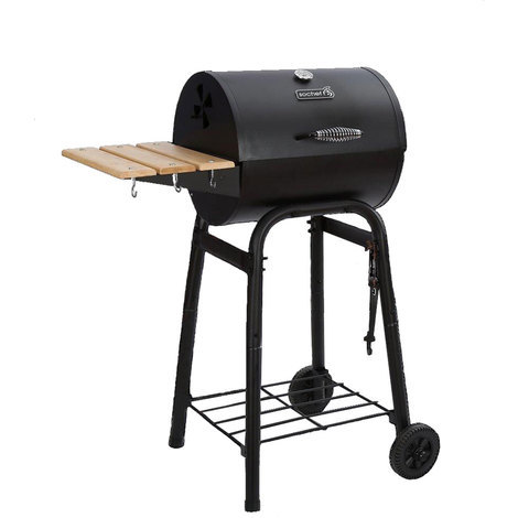 Barbecue a Carbonella Carbone Portatile Legna BBQ con Coperchio Griglia Ghisa Barbecue a Carbonella Carbone Portatile Legna BBQ con Coperchio Griglia Ghisa