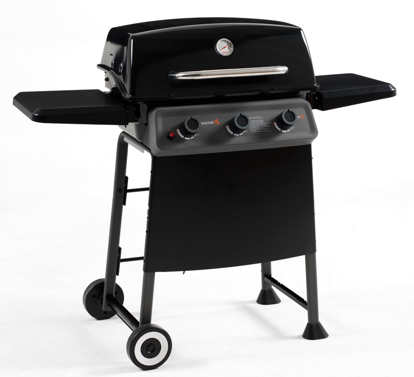 Barbecue Diablo  gas Potenza 8,8 kw 3 bruciatori 2 griglie misura 124x60x109 cm