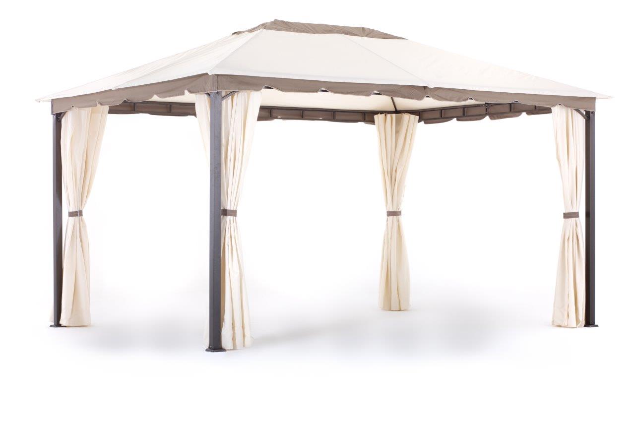 Gazebo in metallo colore ruggine mod Roma 300x400 cm telo PVC colore binco 250 g Gazebo in metallo colore ruggine mod Roma 300x400 cm telo PVC colore binco 250 g