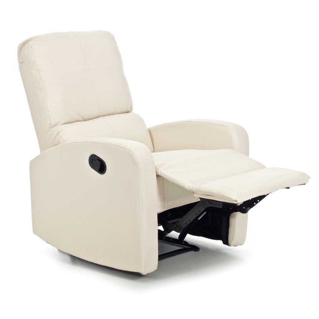 Poltrona Recliner con Motore CAMILLA colore crema 3 posizion