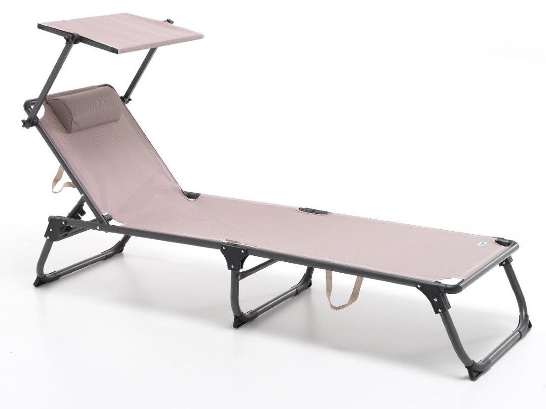 Lettino Shark alluminio Mare Reclinabile pieghevole colore tortora 187x60x30 cm Lettino Shark alluminio Mare Reclinabile pieghevole colore tortora 187x60x30 cm