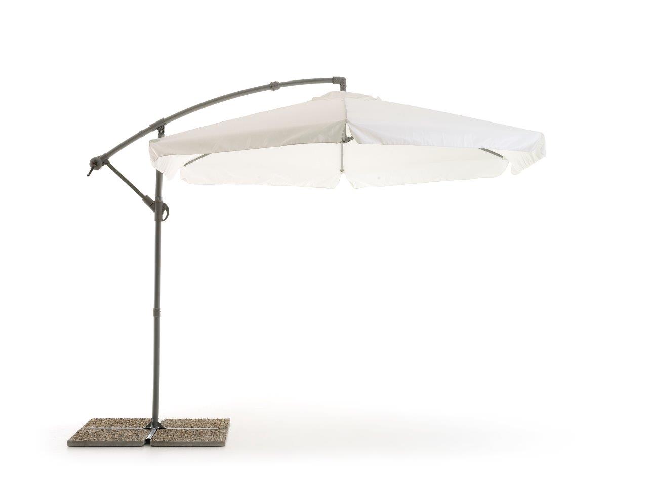 OMBRELLONE MOON Diam. 3 metri bianco 300x230 h cm OMBRELLONE MOON Diam. 3 metri bianco 300x230 h cm