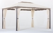 Gazebo in metallo colore ruggine mod. Roma 300x400 cm telo PVC colore ecru 250 g