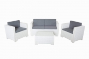 Bica 9017.4 Set Salottino in resina bianco mod. Colorado 4 Posti 119x64x57 cm