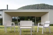 Set Toomax mod. Riviera con 4 posti 2 poltrone, divano 2p e tavolino bianco