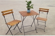 SET BISTRO TELFORD 55x54 cm TAVOLO E 2 SEDIE PIEGHEVOLI ACACIA