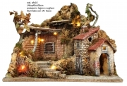 PRESEPE ARTIGINALE MOD. PF010 ILLUMINATO MISURA 46X40X36H CM