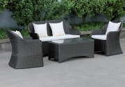Salotto set da giardino mod. Giulia colore antracite 4 pezzi divano e poltrone