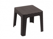 TAVOLINO MIAMI COLORE MARRONE CON EFFETTO RATTAN DIMAPLAST 42X42X42 CM