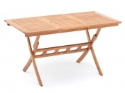 Tavolo pieghevole in legno di eucalypto allungabile 100/140x70 cm ciliegio