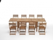 Tavolo Arleston Pranzo Allungabile legno Acacia 2 prolunghe 140/197/254x78 M0727