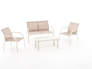 Salottino in metallo Lounge PLAYA bianco art. M0754-08