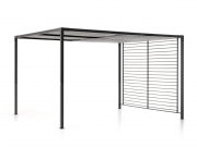 Gazebo Bora Pergola retrattile 3x3,6 Mt sistema di apertura chiusura scorrevole