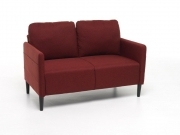 Divano POKER 2 Posti in tessuto rosso mod. M0689-05 misura 135x81xH90 cm