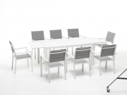 Tavolo da Pranzo mod. Ostuni bianco allungabile M0923-08 mis. 160/240X90X74H CM