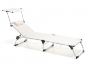 Lettino Mackay pieghevole alluminio textilene da 650 grammi colore bianco