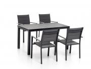 TAVOLO OSTUNI Allungabile in alluminio 200/300x100cm colore Antracite prolunga