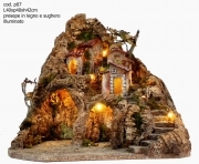 Presepe presepio artigianale napoletano San Gregorio Armeno P07 40X40X42H CM