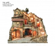 Presepe presepio artigianale napoletano San Gregorio Armeno CE40F 40X35X39H CM