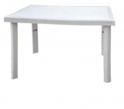 TAVOLO DA GIARDINO KING IN POLIPROPILENE EFFETTO RATTAN CM. 80X80X72H BROWN