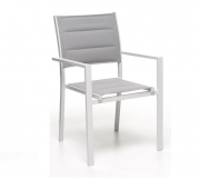 POLTRONA alluminio OSTUNI Bianco M0934-08 Textilene imbottito