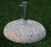 Base per ombrellone centrale da 25 kg in cemento e tubo di raccordo da 55 mm