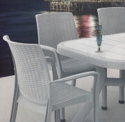 POLTRONA IN RESINA MOD. GRACE COLORE BIANCO O ANTRACITE 58X56X87 CM