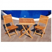 TAVOLO CALIFORNIA 70x70 cm Pieghevole in legno eucalypto