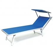 Lettini Alluminio Offerta 2 Sdraio Parasole Mare Giardino Piscina Prendisole