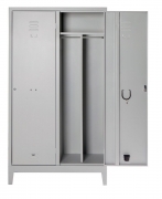 Armadio metallo spogliatoio sporco/pulito 80x40x180 cm con serraura a chiave