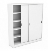Armadio in metallo ad ante scorrevoli 120x45x200 grigio