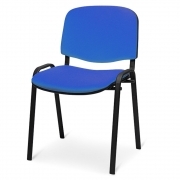 Sedia poltrona attesa conferenza ufficio prodotto colore blu tessuto impilabile