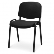 Sedia attesa colore nero tessuto impilabili da ufficio mod. venere attesa