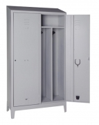 Armadio metallo sporco/pulito tetto spiovente 80x50x195 con serratura a chiave