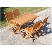 TAVOLO CALIFORNIA 120x70 cm Pieghevole in legno eucalypto