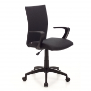 Poltrona per ufficio Operativa Struttura in nylon MIlano nera 59x45xH100