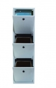 Raccolta Differenziata Metallo 3 secchi Dimensioni 33x29x147 Materiale DC01