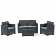 Set Sofa composto divanetto 2 PT 2 poltrone tavolino M0370-03