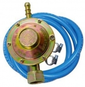 Kit tubo gas 50cm con regolatore 29/37 e 2 fascette bombola GPL barbecue KITSAL