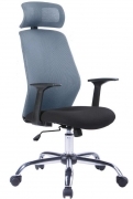 Poltrona per ufficio Direzionale KART Grigia acciaio cromato 49.5x64xH116