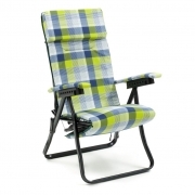 Sedia poltrona sdraio mod HaitI con poggiapiedi H5934C vari colori cuscino