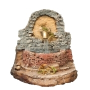 FONTANA ARTIGIANALE CON POMPA PRESEPE IN RESINA MOD. F01 L. 10 P. 13 H. 11 CM