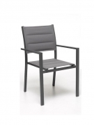 POLTRONA alluminio OSTUNI antracite M0934-38 Textilene imbottito