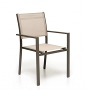 Poltrona Otranto M0939-09 pieghevole alluminio brown schienale seduta textilene