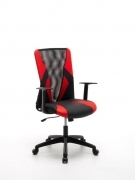 Poltrona Teams rosso, modello gaming, misura 54x62x95 h cm ecopelle