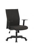Poltroncina da ufficio in tessuto mod. Pen colore nero 61x60xH103 cm