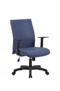 Poltroncina da ufficio in tessuto mod. Pen colore blu 61x60xH103 cm