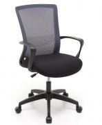 Poltrona mod. Lotus colore grigio con pistone a gas seduta in ABS cromata